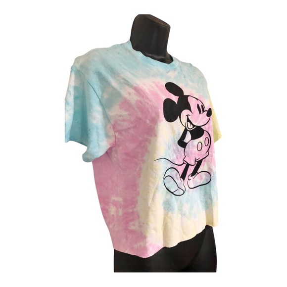 Disney’s Mickey Mouse pink blue yellow tie dye tshirt size small brand new - Picture 3 of 8